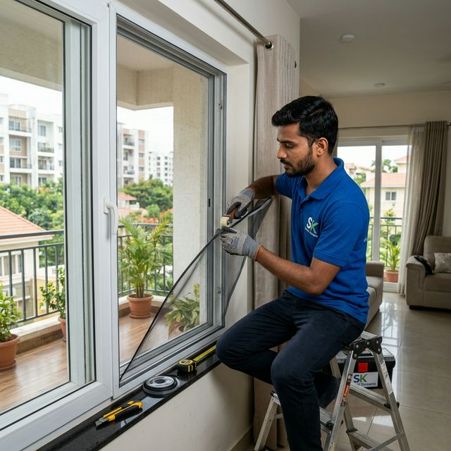 Mosquito window net fitting installation Kolkata